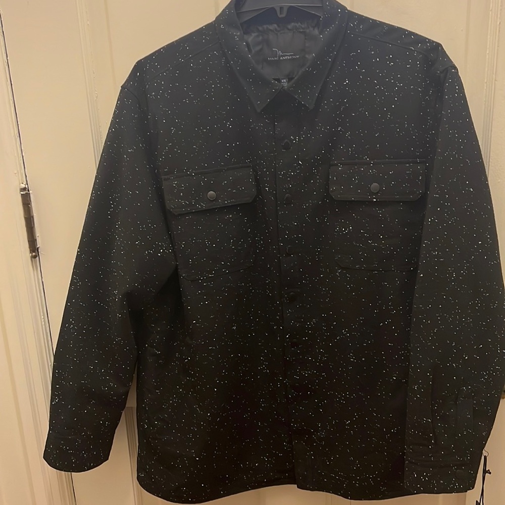 Marc Anthony quilted shirt jacket, snap up
